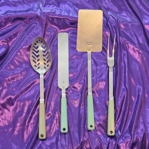 Maid Of Honor Mint Green Farm Kitchen Serving Utensil Set